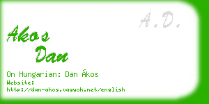 akos dan business card